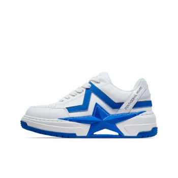 PENTAGONAL HEART Stepping Star Dream Series Wear Resistant Height Increasing Low Top Skateboard Shoes Unisex White Blue