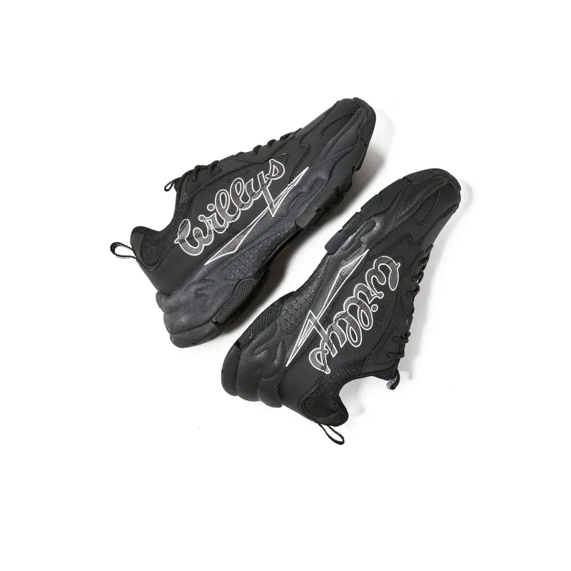 JEEP SPIRIT Slip Resistant, Abrasion Resistant, Waterproof, Height Increasing Low Top Chunky Sneakers Men's Black-6