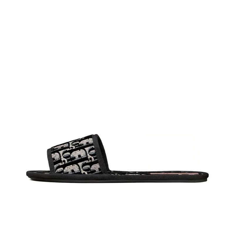 DIOR Chez Moi Slide Slippers Women's Black-5