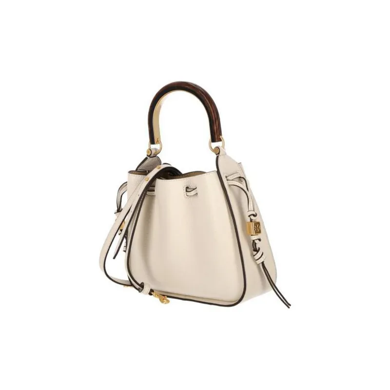TORY BURCH Miller Leather Shoulder Bag Crossbody Bag Handbags Women's Ivory White-4