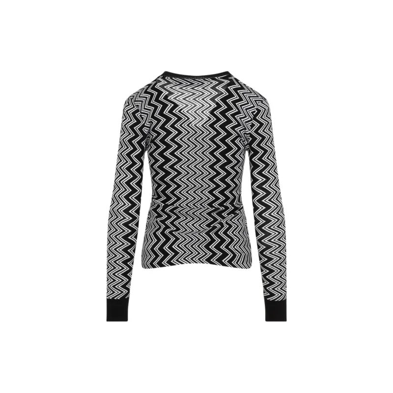 MISSONI Zigzag Patterned Knitted Cardigan-1