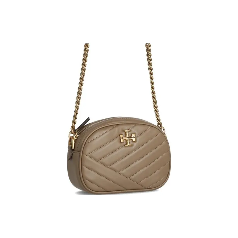 TORY BURCH Kira Leather Camera Bags Crossbody Bag Shoulder Bag Small Size Women's Taupe-1