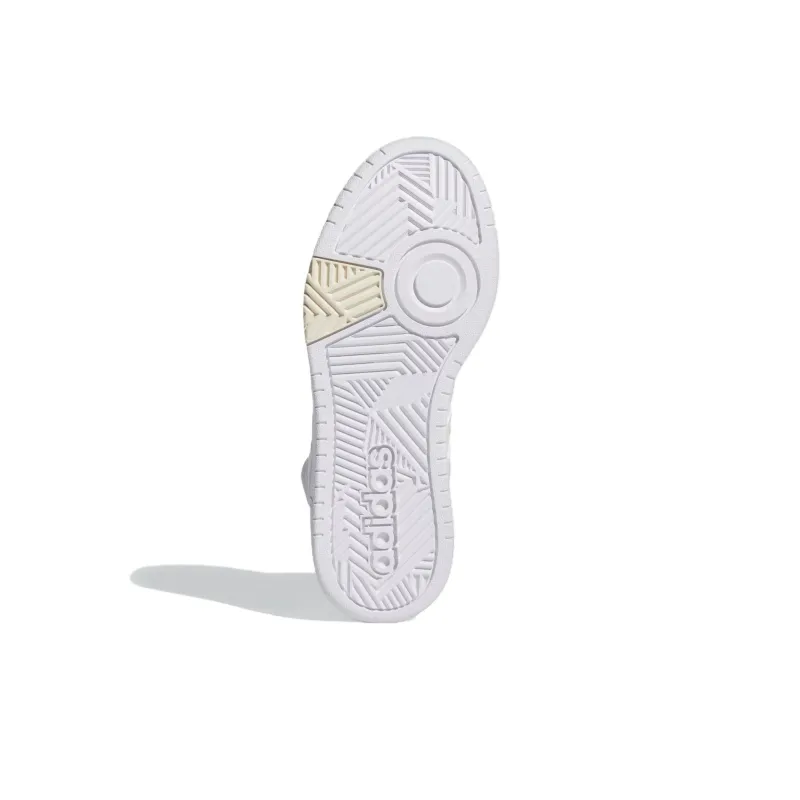 Adidas HOOPS 3.0 Anti-Slip Wear-Resistant Mid-Top Skateboard Shoes Women's White-5