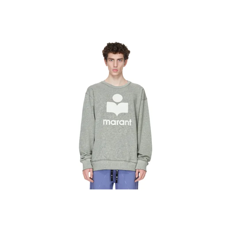 ISABEL MARANT Logo Flocked Crewneck Sweatshirt-2