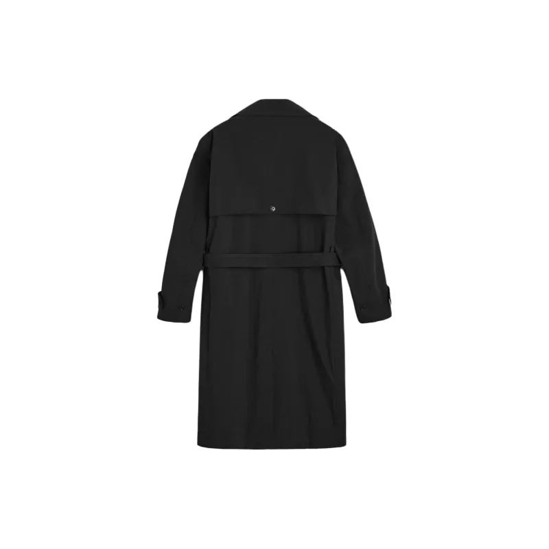 ZARA Trench Coats Men Black-1