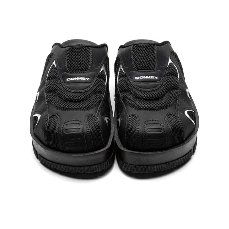 Mule Donkey Abrasion Resistant Wrap toe Slippers Unisex Black-4