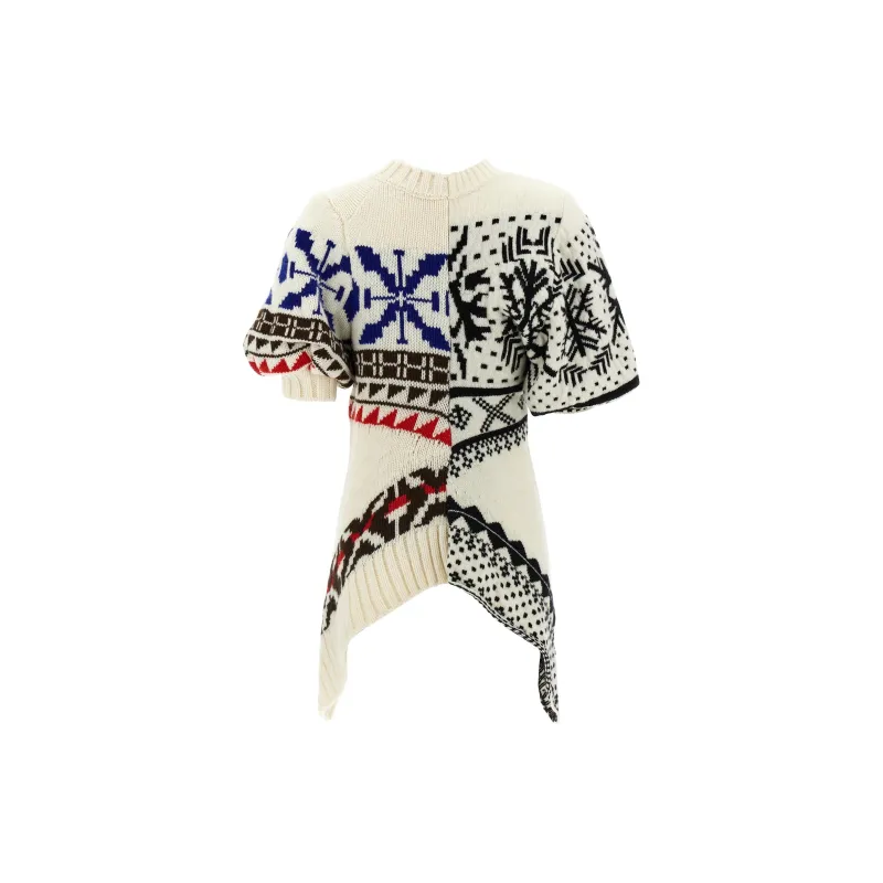 Sacai Jacquard Asymmetric Sweater-1