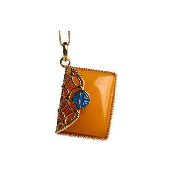 POSILAN Amber Beeswax Necklaces Unisex