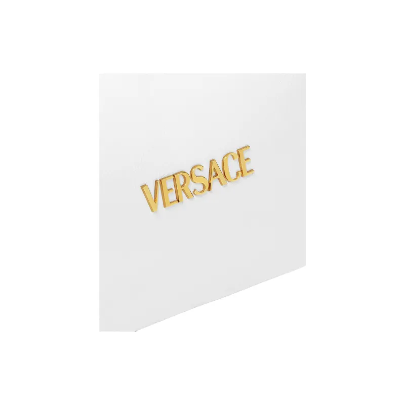 VERSACE Lambskin One Shoulder Handbag Women's White-3