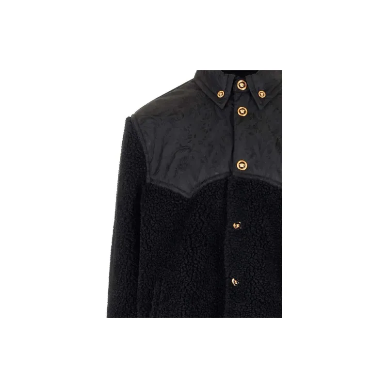 VERSACE Panelled Button Up Jacket-7