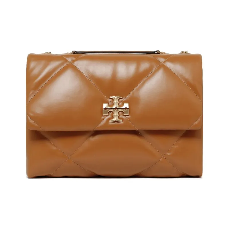 TORY BURCH Kira Cow Leather Crossbody Bag, Shoulder Bag, Handbag Women's Tan-0