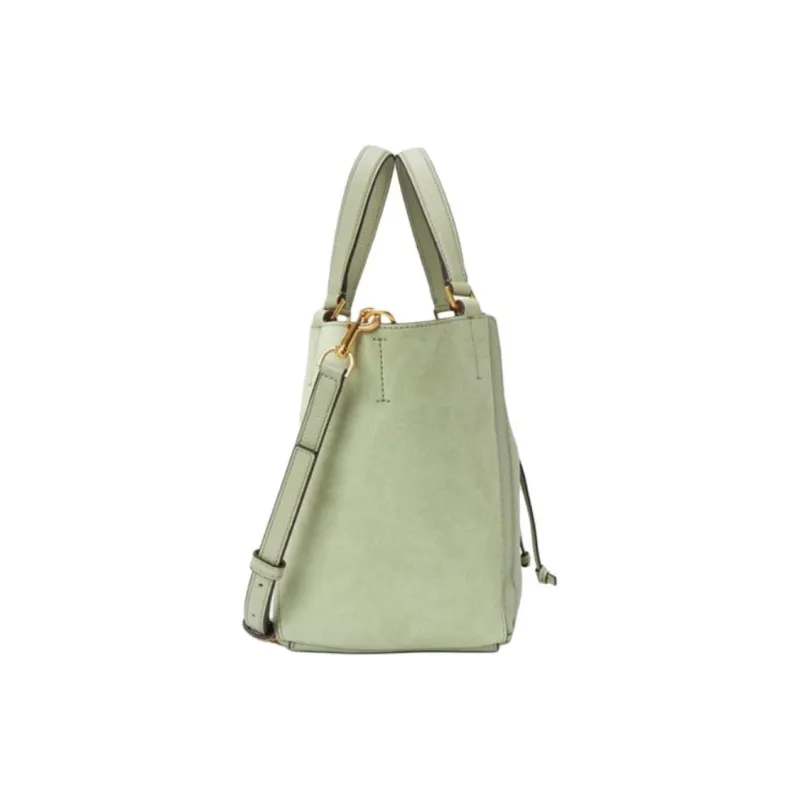 TORY BURCH McGraw Leather With Suede Shoulder Bag, Crossbody Bag, Handbag Women's Pine Frost Green-3