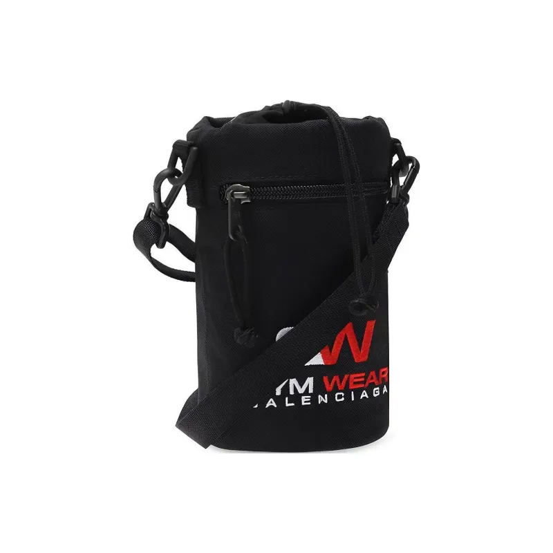 Balenciaga Nylon Fabric Bucket Bag, Shoulder Bag Small Size Women's Black-1