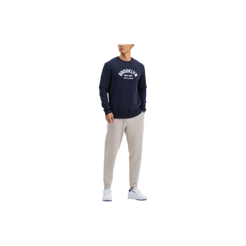 DECATHLON DOMYOS FLEECE SWEATER CREW NECK 500 Sweatshirt Men's Blue Black-3