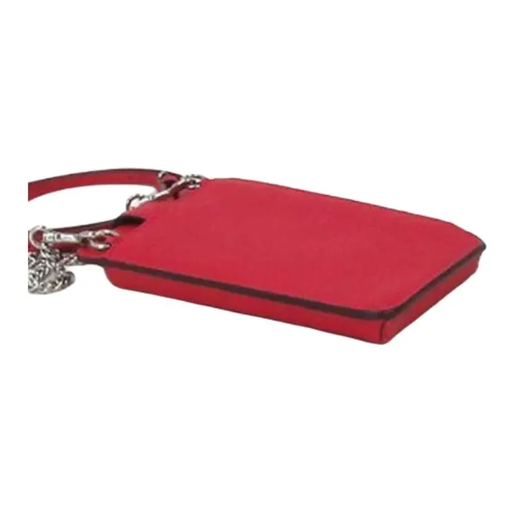 COACH Cross Grain Leather Crossbody Bag With Hidden Button Cell Phone Pouch Mini Women's Apple Red-3