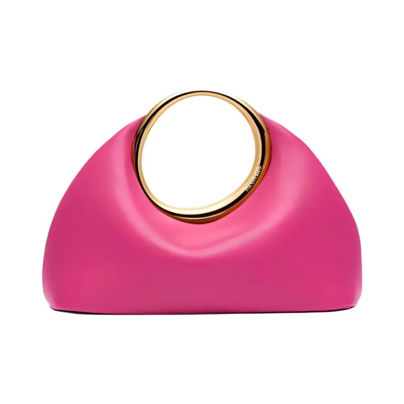 Jacquemus Lambskin Handbag Mini Women's Dark Pink-0