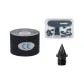 Boxed Carbon Black Tip Nails (Set of 18 Pcs+Nail Pullers)+Skin Tape Black 5CM*5M