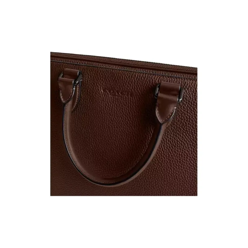 COACH Graham Cow Leather Briefcase, Handbag, Shoulder Bag, Crossbody Bag Tubas Men's Dark Brown-3