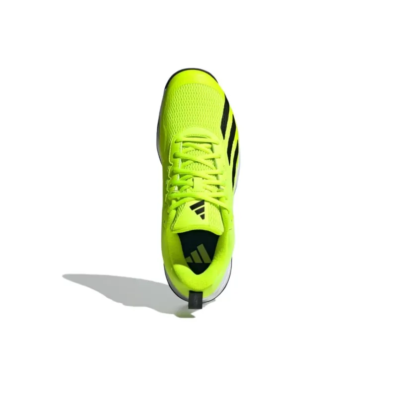 Adidas Courtflash Abrasion Resistant Low Top Tennis Shoes Men's Yellow-4