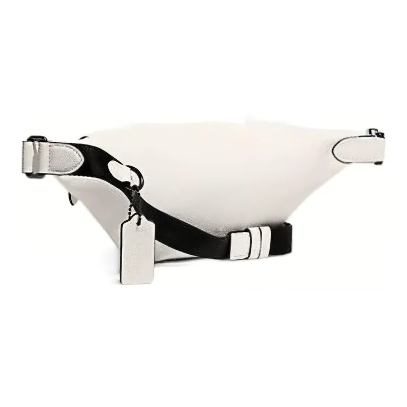 COACH Charter Leather Fanny Pack Large Size Women's White-1