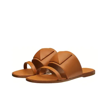 HERMES Caia Abrasion Resistant Slide Slippers Women's Gilded Color