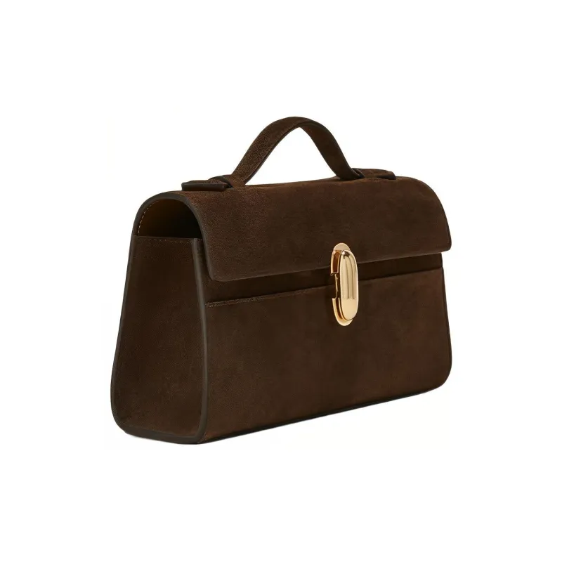 SAVETTE Symmetry Suede Shoulder Bag-1
