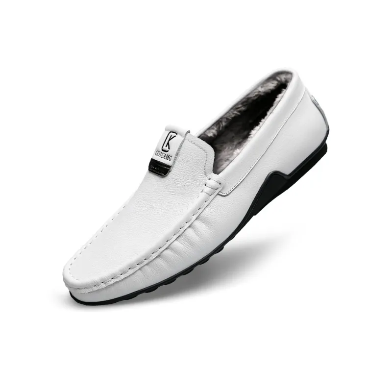 CKVUSAMG Beanie Shoes Men's White-2