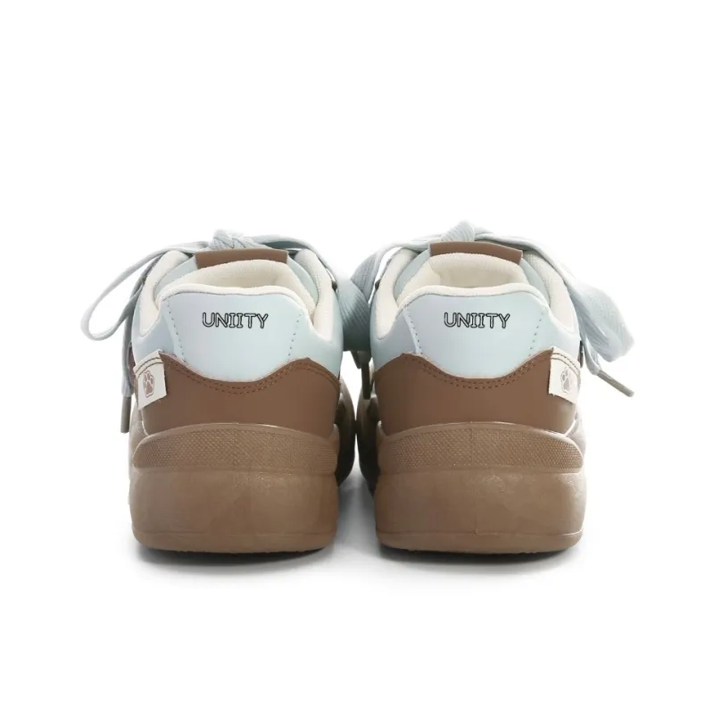 UNIITY Niche Cute Style, Platform Chunky Shoes Slip Resistant Low Top Skateboard Shoes Women's Box Included-8