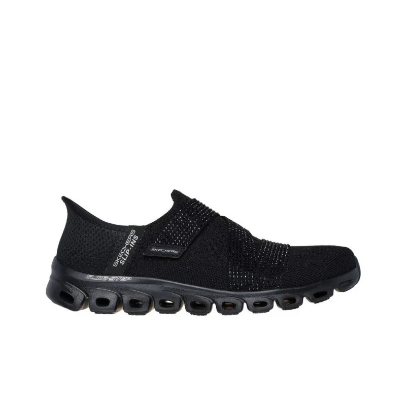 Skechers Slip Ins Anti Slip Wear Resistant Low Top Casual Shoes Women's Black-1