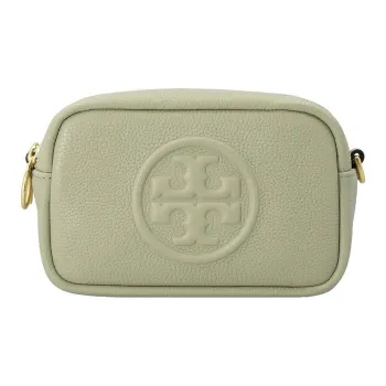 TORY BURCH PerryBOMBÉ Leather Camera Bag, Crossbody Bag, Shoulder Bag Mini Women's Green