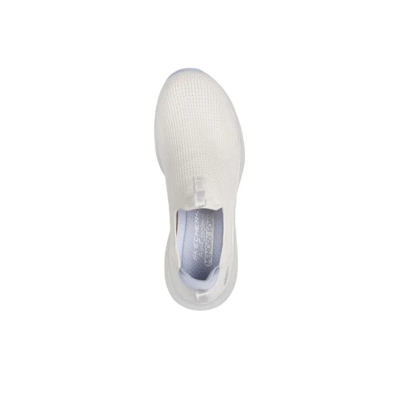 Skechers Vapor Foam Slip Resistant And Breathable Low Top Casual Shoes Women's Beige Blue-3