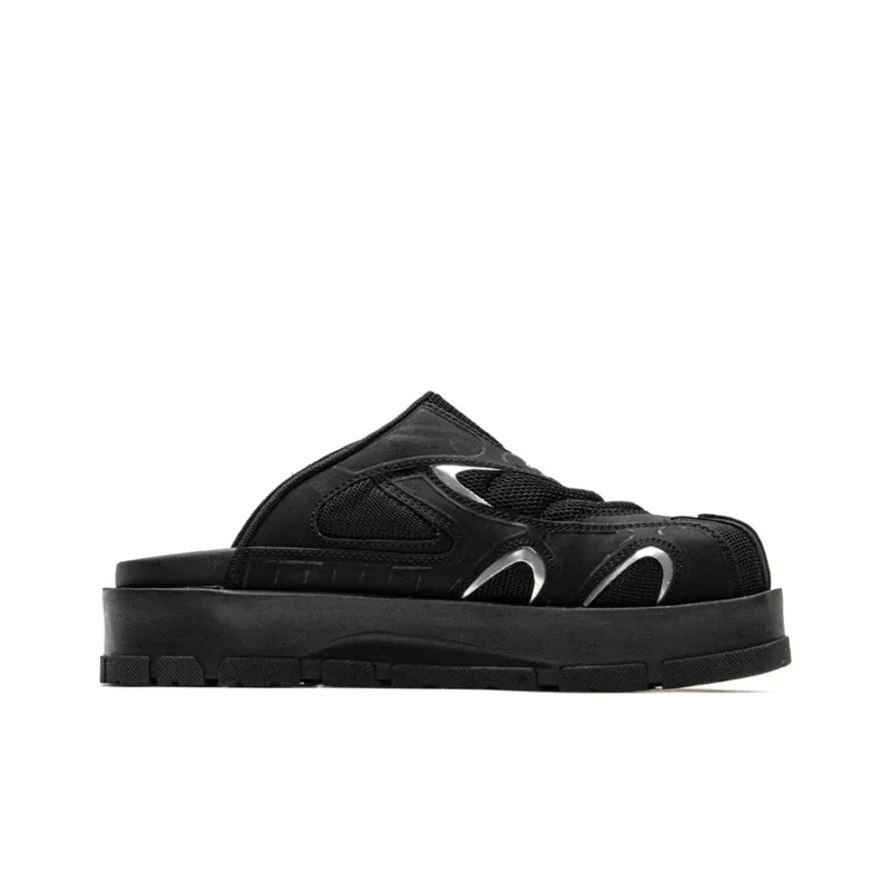 Mule Donkey Abrasion Resistant Wrap toe Slippers Unisex Black-1