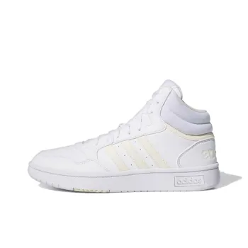 Adidas HOOPS 3.0 Anti-Slip Wear-Resistant Mid-Top Skateboard Shoes Women's White