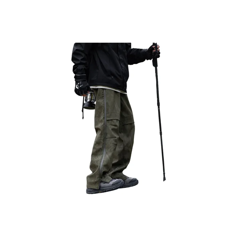 VanCamel Windbreaker Pants Unisex Camouflage Branch Green-3