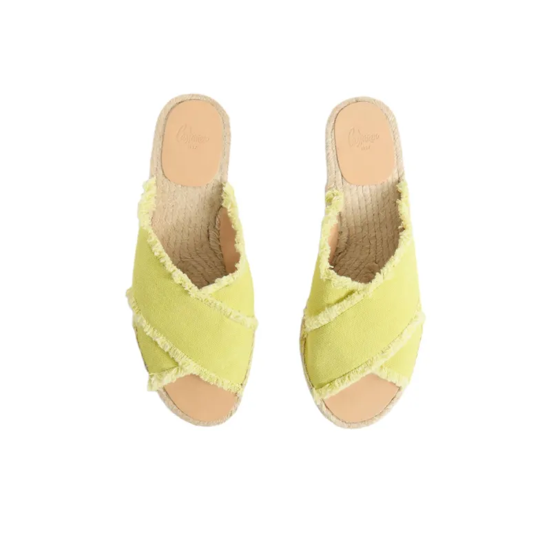Castañer Rubber Sole Slip Resistant Slide Slippers Women's Yellow-3