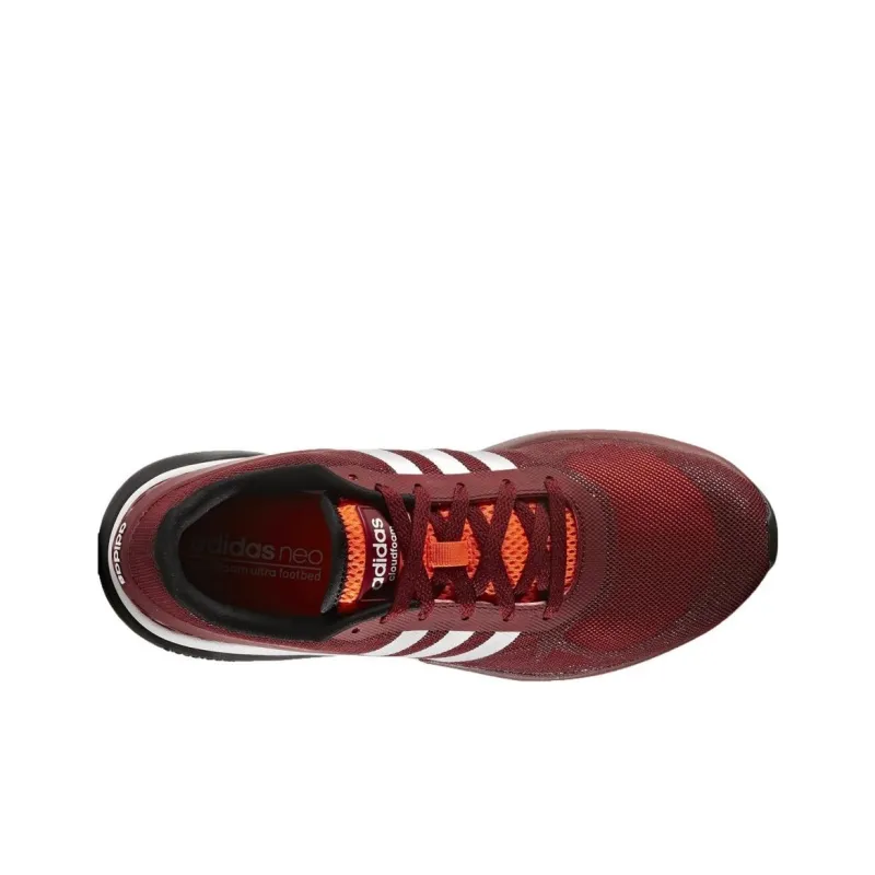 Adidas Cloudfoam Anti-Slip Wear-Resistant Low-Top Casual Shoes Men's Burgundy-3