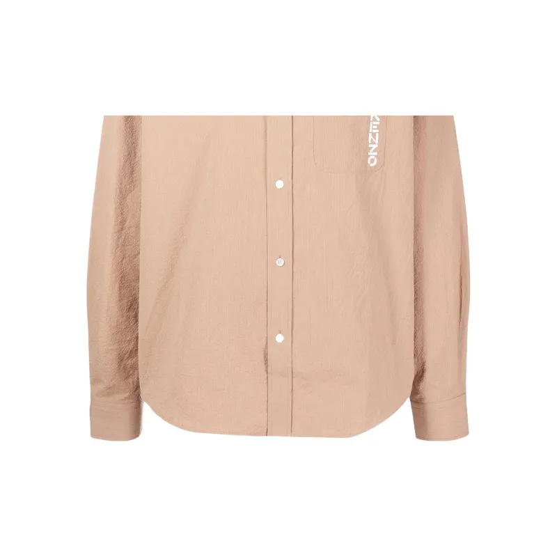 KENZO Letter Logo SS22 Shirt Men's Brown-5