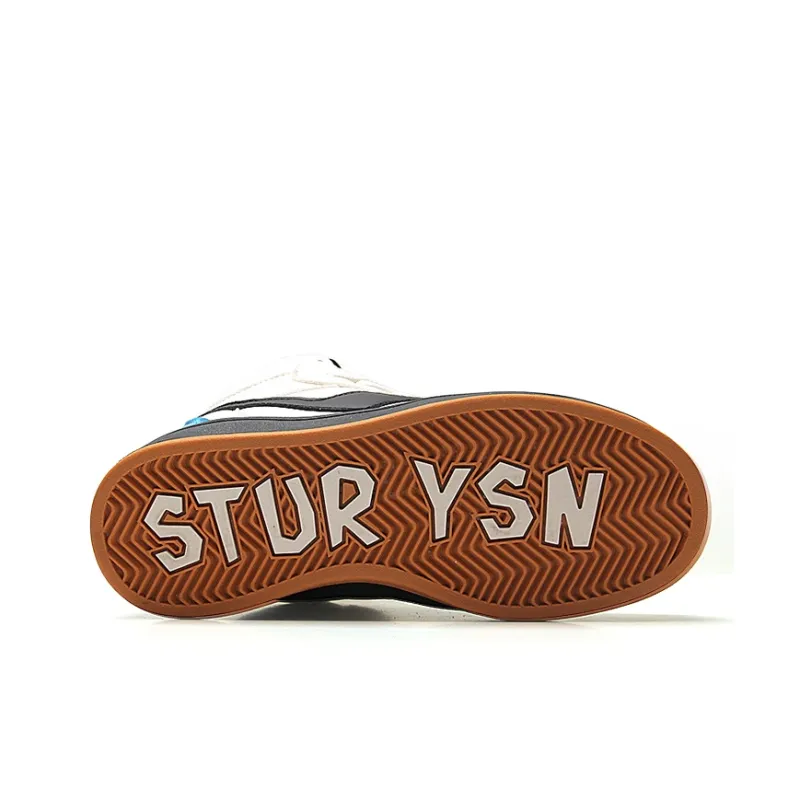 STUR YSN Wear resistant And Lightweight High Top Skateboard Shoes Unisex White Black Blue-6