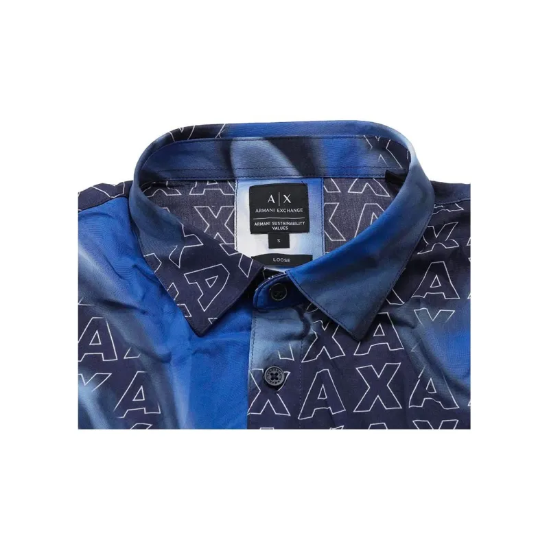 ARMANI EXCHANGEAE FW23 Shirt Men's Marine Blue-7