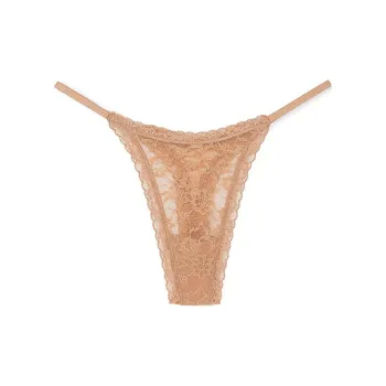 Victoria's Secret The Lacie Lace String Thong Panty / Praline Underpants Women's 1 Pack Fruit Seed Candy
