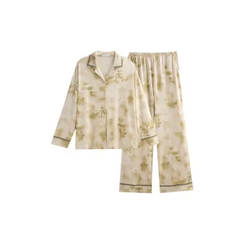 Same Language Pajama Set Women's Grass Yellow · Cloud Smoke