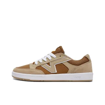 Vans Lowland Comfycush Anti-Slip Wear-Resistant Low-Top Skateboard Shoes Unisex Beige Brown