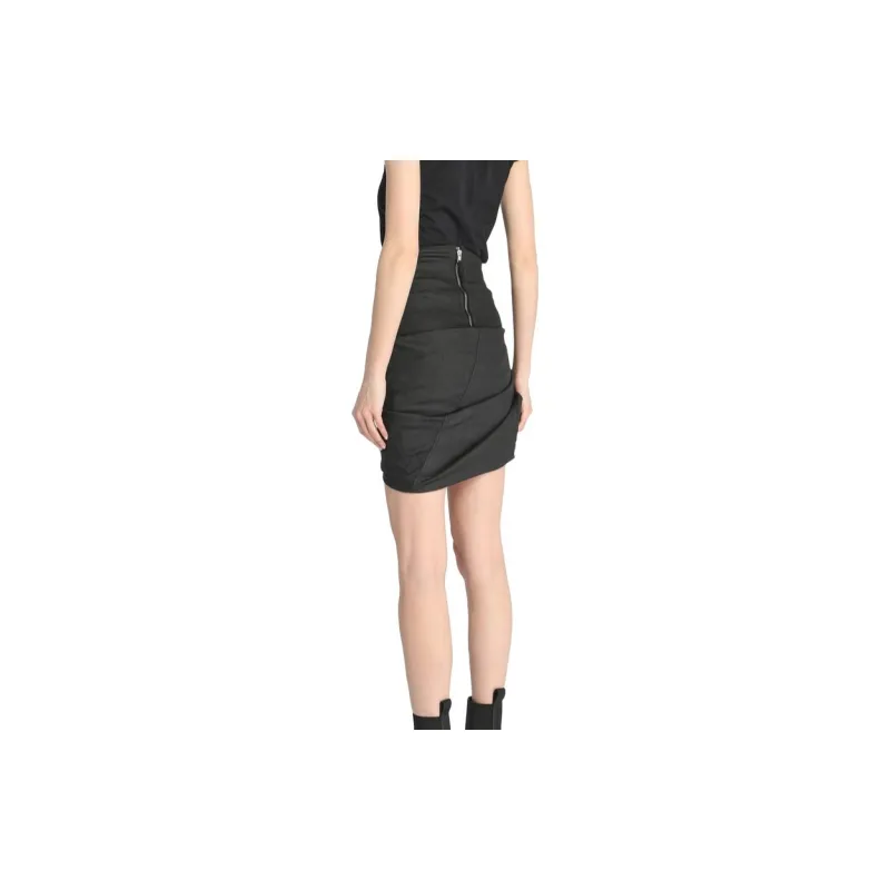 RICK OWENS Draped Mini Skirt 'Black'-1
