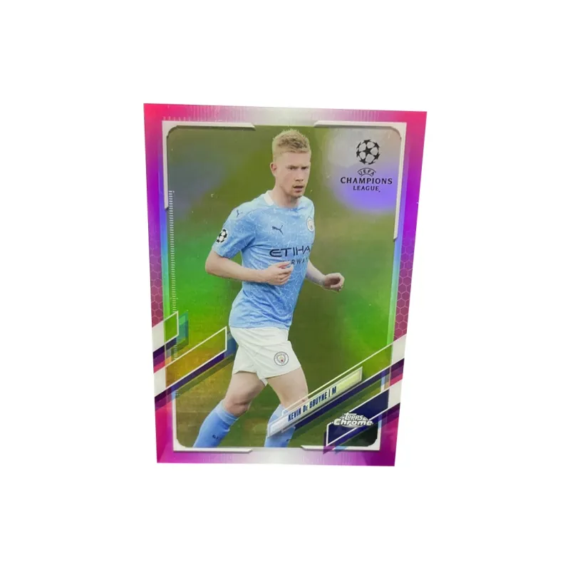 Topps Champions League CHROME Belgium, Manchester City, De Bruyne, Player Card, Card Pass Through Sports Cards 1 Pc-0
