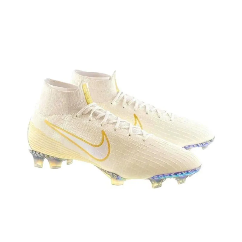 Nike Mercurial Superfly 6 Anti-Slip Wear-Resistant Soccer Shoes Unisex White-2