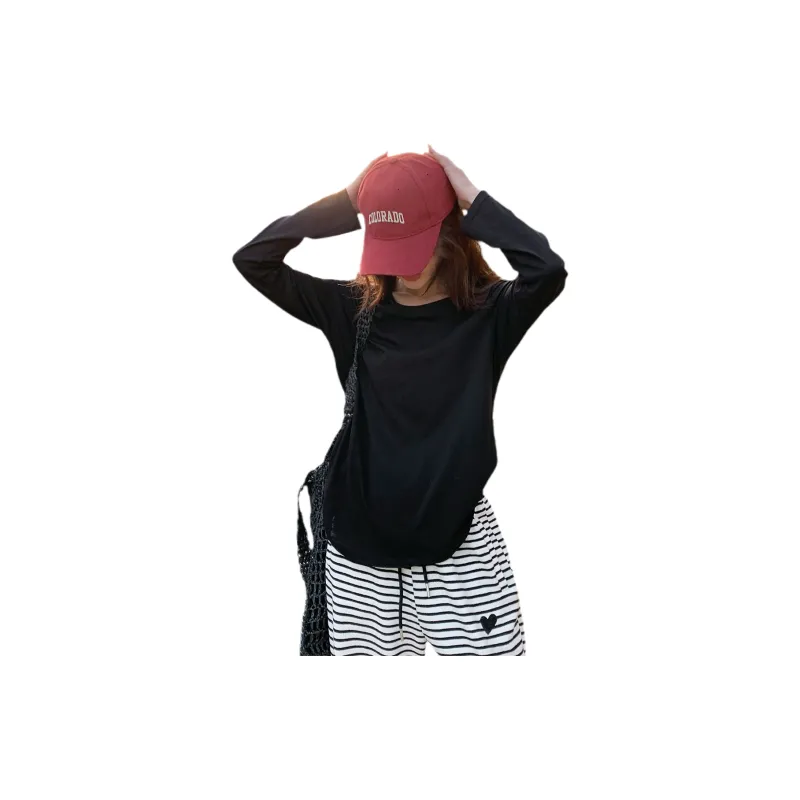 NANING9 Casual Pants Women's Black White-1