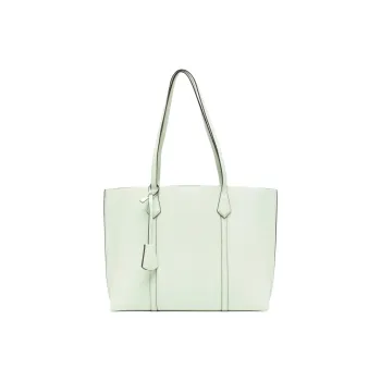 TORY BURCH Perry Leather Tote Bag Shopping Bag Handbag Shoulder Bag Women's Mint Green