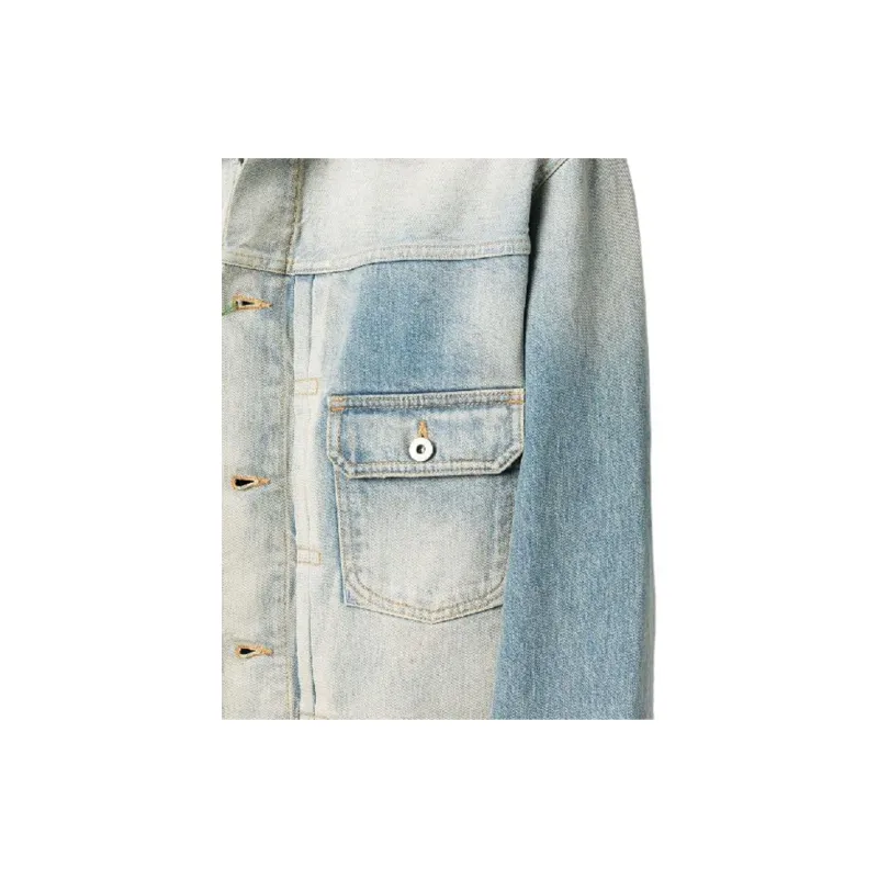 KENZO Long Sleeved Buttoned Denim Jacket-4