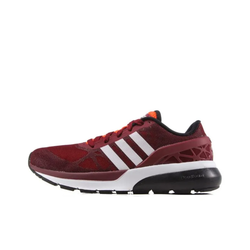 Adidas Cloudfoam Anti-Slip Wear-Resistant Low-Top Casual Shoes Men's Burgundy-0