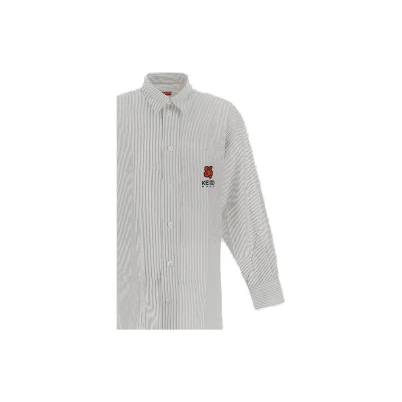 KENZO Striped Boke Flower Oversized Shirt-5